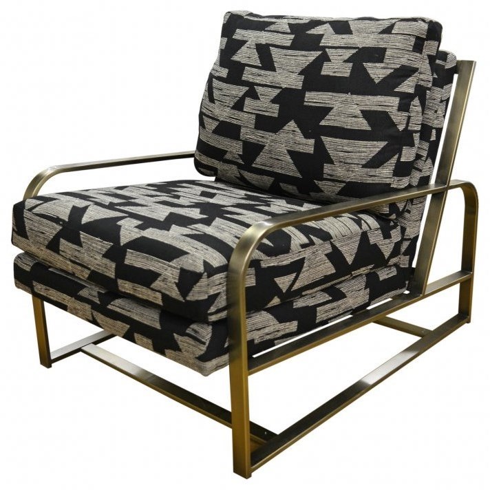 Jonathan Louis Dakota Contemporary Accent Chair with Exposed Metal